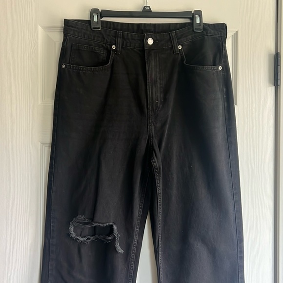 Size 12 black “mom jeans”. - Picture 1 of 5